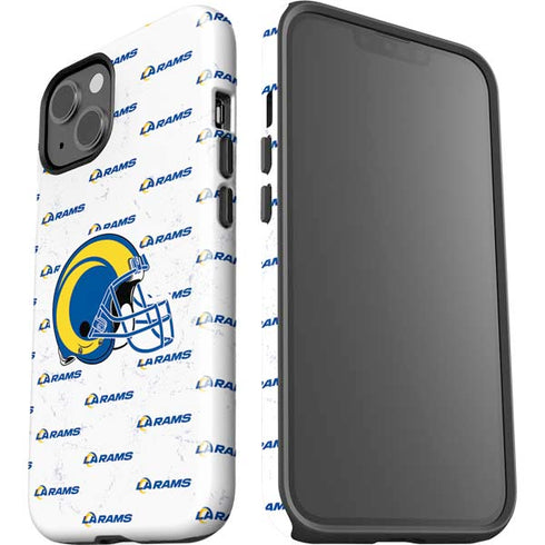 NFL Los Angeles Rams White Logo Blast iPhone 15 Impact Case