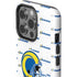 NFL Los Angeles Rams White Logo Blast iPhone 15 Pro Impact Case