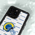 NFL Los Angeles Rams White Logo Blast iPhone 15 Pro Waterproof Case