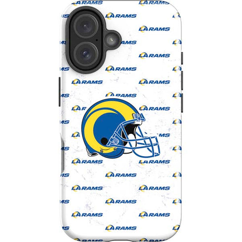 NFL Los Angeles Rams White Logo Blast iPhone 16 Impact Case