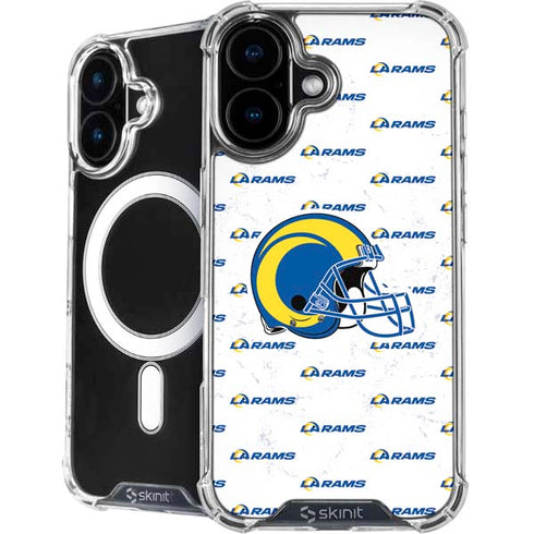 NFL Los Angeles Rams White Logo Blast iPhone 16 MagSafe Case