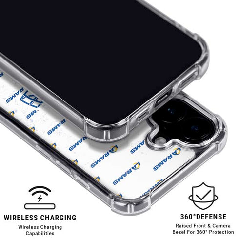 NFL Los Angeles Rams White Logo Blast iPhone 16 MagSafe Case
