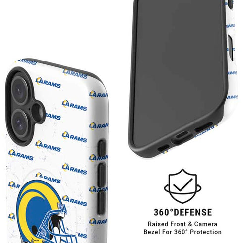NFL Los Angeles Rams White Logo Blast iPhone 16 Magsafe Impact Case