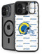 NFL Los Angeles Rams White Logo Blast iPhone 16 Plus Kickstand Case