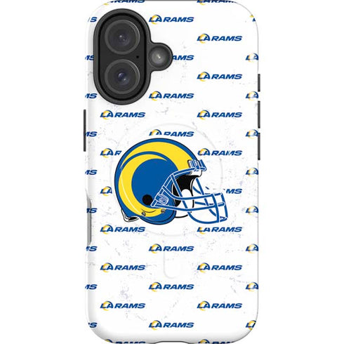 NFL Los Angeles Rams White Logo Blast iPhone 16 Plus Magsafe Impact Case
