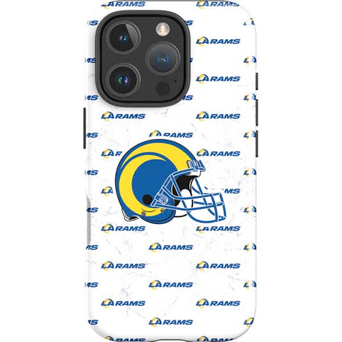 NFL Los Angeles Rams White Logo Blast iPhone 16 Pro Impact Case