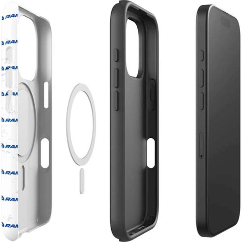 NFL Los Angeles Rams White Logo Blast iPhone 16 Pro Magsafe Impact Case