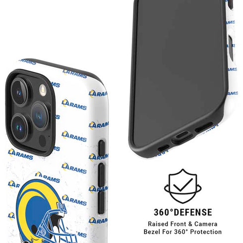 NFL Los Angeles Rams White Logo Blast iPhone 16 Pro Magsafe Impact Case
