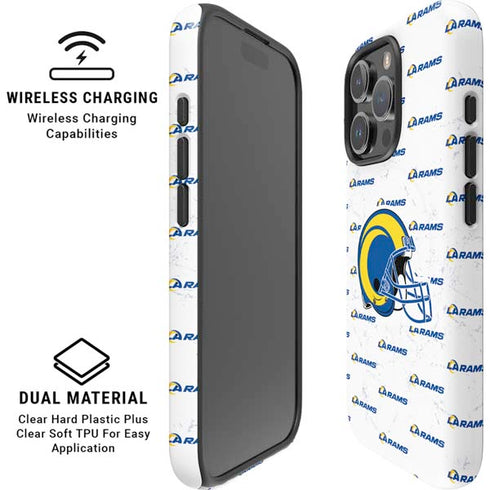 NFL Los Angeles Rams White Logo Blast iPhone 16 Pro Magsafe Impact Case