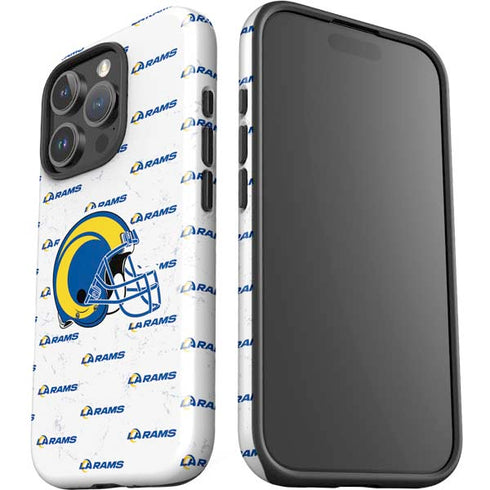 NFL Los Angeles Rams White Logo Blast iPhone 16 Pro Max Impact Case