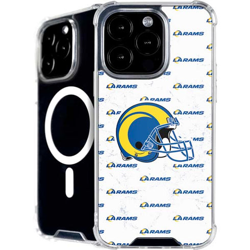 NFL Los Angeles Rams White Logo Blast iPhone 16 Pro Max MagSafe Case