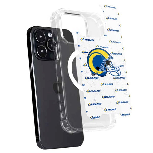 NFL Los Angeles Rams White Logo Blast iPhone 16 Pro Max MagSafe Case