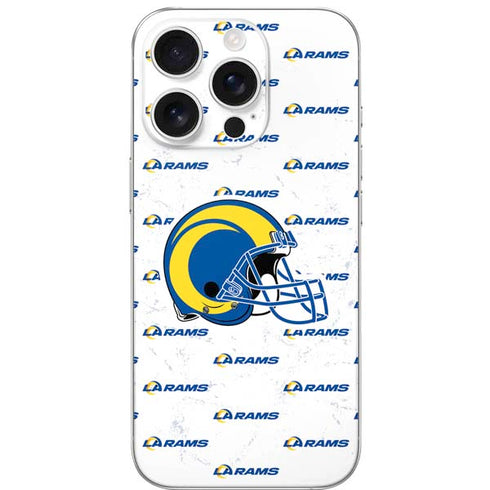 NFL Los Angeles Rams White Logo Blast iPhone 16 Pro Skin