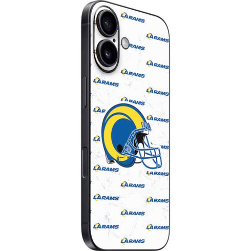 NFL Los Angeles Rams White Logo Blast iPhone 16 Skin