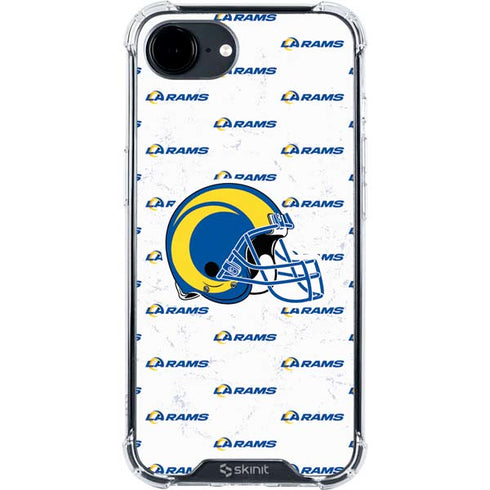 NFL Los Angeles Rams White Logo Blast iPhone 16e Clear Case