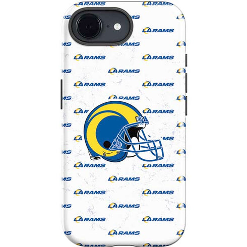 NFL Los Angeles Rams White Logo Blast iPhone 16e Impact Case
