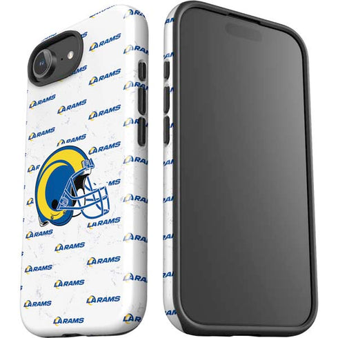 NFL Los Angeles Rams White Logo Blast iPhone 16e Impact Case