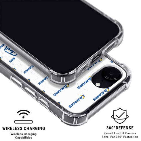 NFL Los Angeles Rams White Logo Blast iPhone 16e MagSafe Case