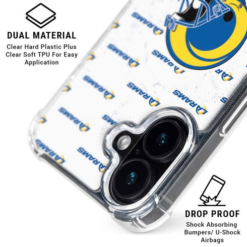 NFL Los Angeles Rams White Logo Blast iPhone 17 MagSafe Case