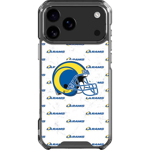 NFL Los Angeles Rams White Logo Blast iPhone 18 Pro Max Clear Case