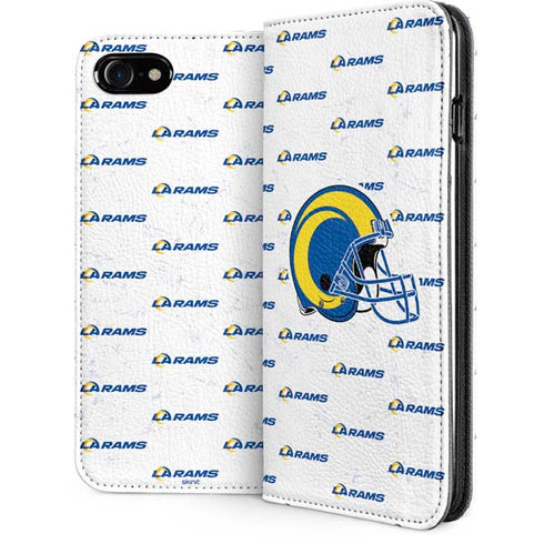 NFL Los Angeles Rams White Logo Blast iPhone SE (2nd & 3rd Gen) Folio Case