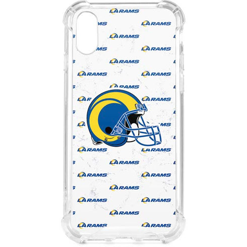 NFL Los Angeles Rams White Logo Blast iPhone XS Clear Case