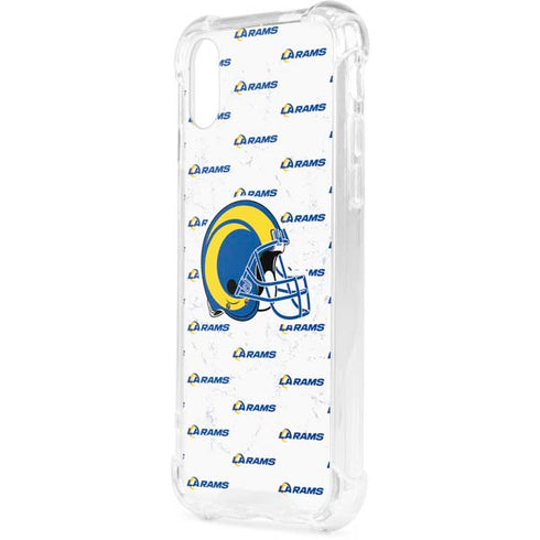 NFL Los Angeles Rams White Logo Blast iPhone XS Clear Case