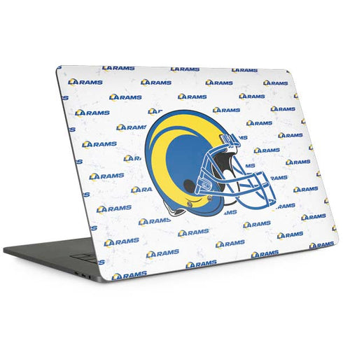 NFL Los Angeles Rams White Logo Blast MacBook Skins