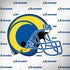 NFL Los Angeles Rams White Logo Blast MacBook Skins
