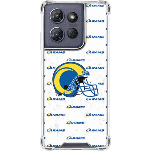 NFL Los Angeles Rams White Logo Blast Moto G 5G (2025) Clear Case