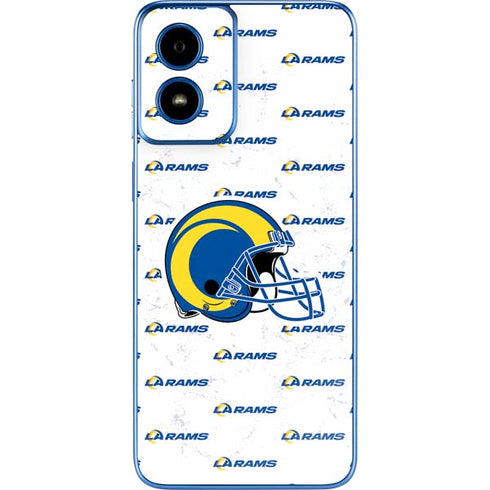 NFL Los Angeles Rams White Logo Blast Moto G Play 4G (2024) Skin