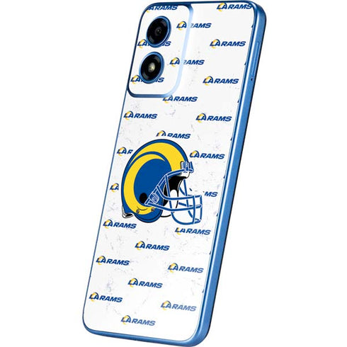 NFL Los Angeles Rams White Logo Blast Moto G Play 4G (2024) Skin