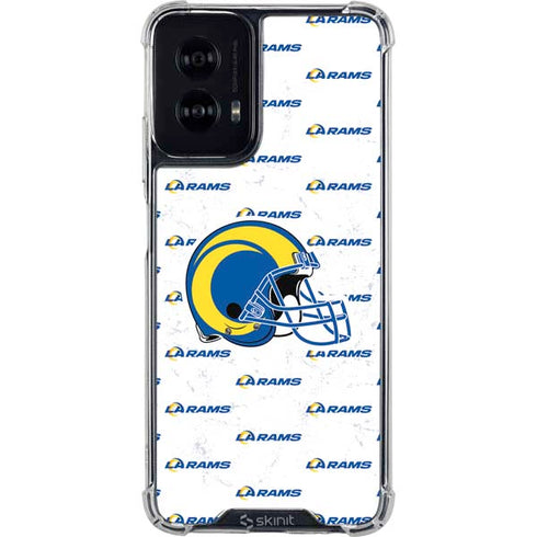 NFL Los Angeles Rams White Logo Blast Moto G Power 5G (2024) Clear Case