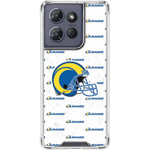 NFL Los Angeles Rams White Logo Blast Moto G Power 5G (2025) Clear Case
