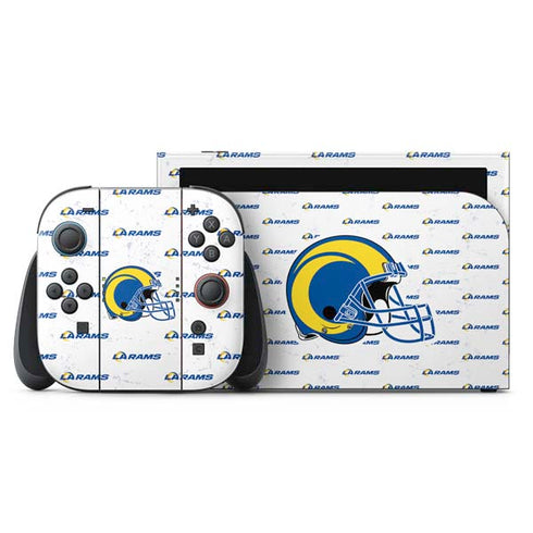 NFL Los Angeles Rams White Logo Blast Nintendo Skins