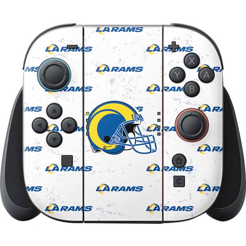 NFL Los Angeles Rams White Logo Blast Nintendo Switch 2 (2025) Joy-Con Controller Skin