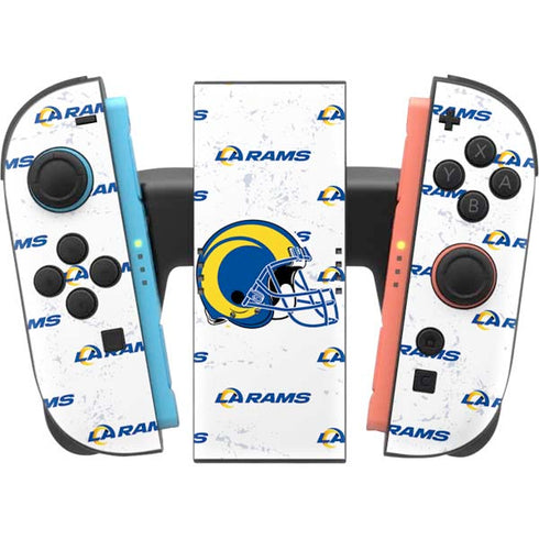 NFL Los Angeles Rams White Logo Blast Nintendo Switch 2 (2025) Joy-Con Controller Skin