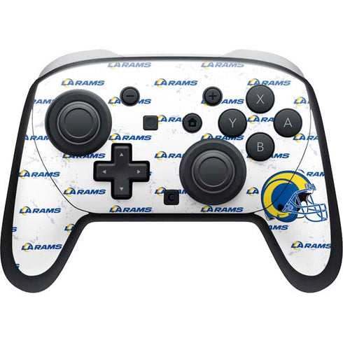 NFL Los Angeles Rams White Logo Blast Nintendo Skins