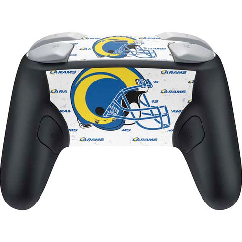 NFL Los Angeles Rams White Logo Blast Nintendo Switch 2 (2025) Pro Controller Skin