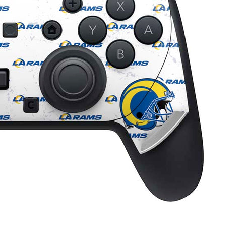 NFL Los Angeles Rams White Logo Blast Nintendo Switch 2 (2025) Pro Controller Skin
