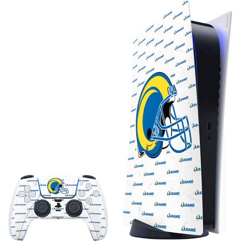 NFL Los Angeles Rams White Logo Blast PlayStation PS5 Skins