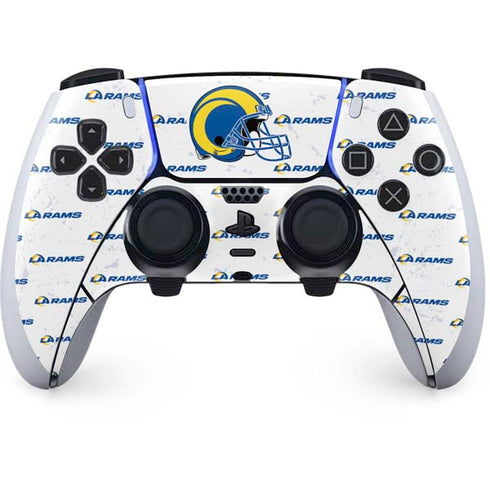 NFL Los Angeles Rams White Logo Blast PS5 DualSense Edge Pro Controller Skin