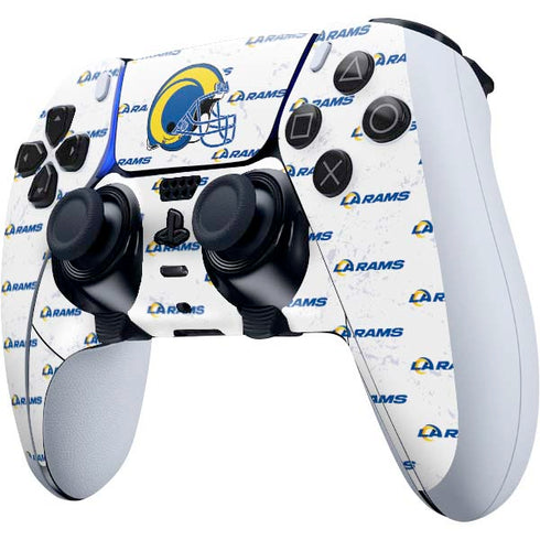 NFL Los Angeles Rams White Logo Blast PS5 DualSense Edge Pro Controller Skin