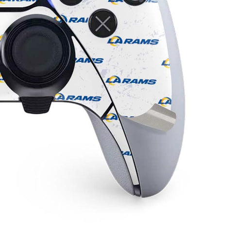 NFL Los Angeles Rams White Logo Blast PS5 DualSense Edge Pro Controller Skin