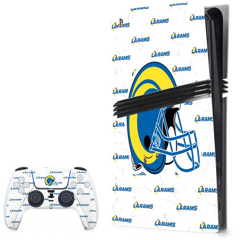 NFL Los Angeles Rams White Logo Blast PS5 Pro Bundle Skin