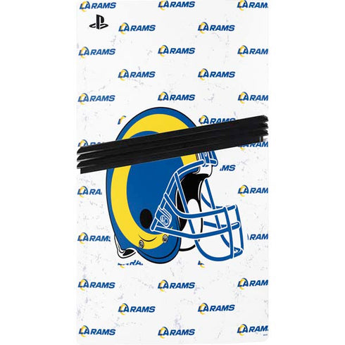 NFL Los Angeles Rams White Logo Blast PS5 Pro Console Skin