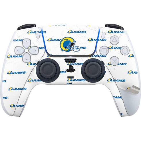NFL Los Angeles Rams White Logo Blast PS5 Pro Disk Bundle Skin