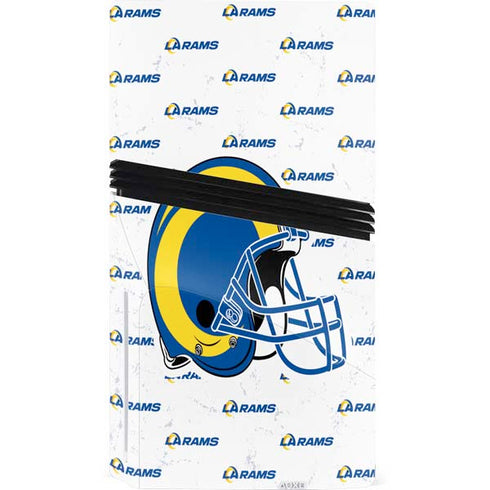 NFL Los Angeles Rams White Logo Blast PS5 Pro Disk Console Skin