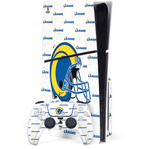 NFL Los Angeles Rams White Logo Blast PlayStation PS5 Skins