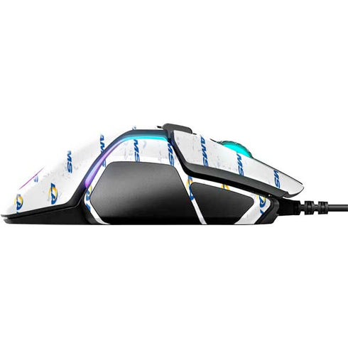 NFL Los Angeles Rams White Logo Blast SteelSeries Rival 600 Gaming Mouse Skin